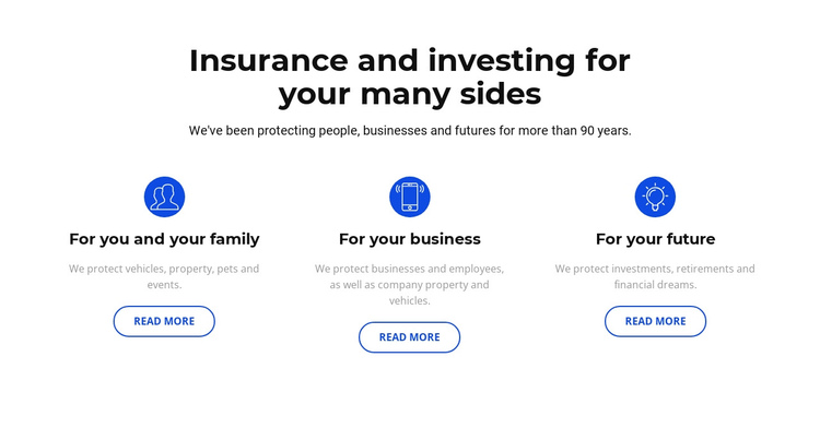 Insurance and investment Website Builder Software