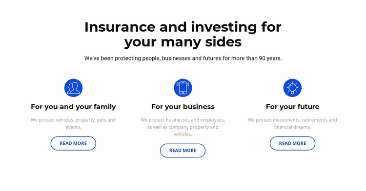 Insurance and investment Website Design