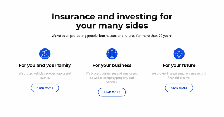 Insurance and investment Website Template