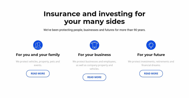 Insurance and investment WordPress Website Builder