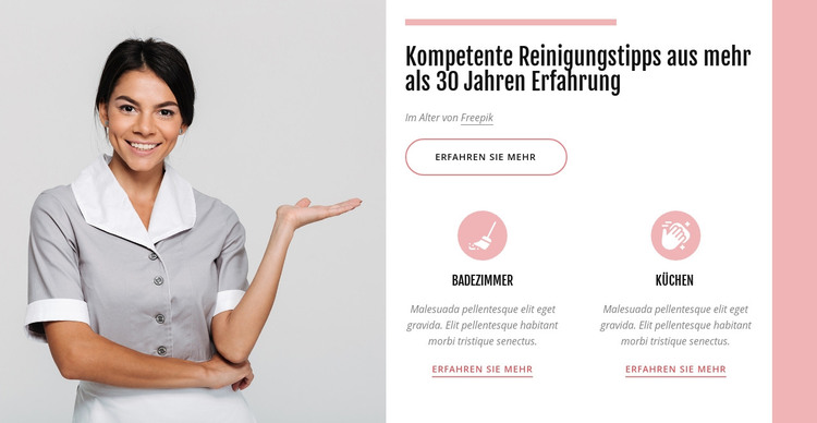 Kompetente Reinigungstipps HTML-Vorlage