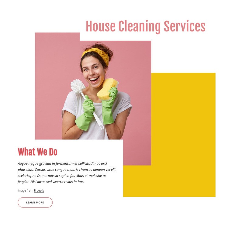 House cleaning company Homepage Design