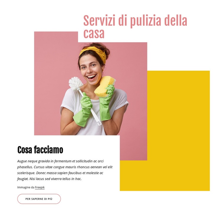 Impresa di pulizie domestiche Costruttore di siti web HTML