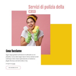 Impresa Di Pulizie Domestiche - Modello Di Mockup Del Sito Web