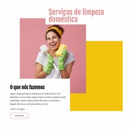 Empresa De Limpeza Doméstica - Modelo De Maquete De Site