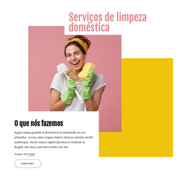 Design De Página HTML Para Empresa De Limpeza Doméstica