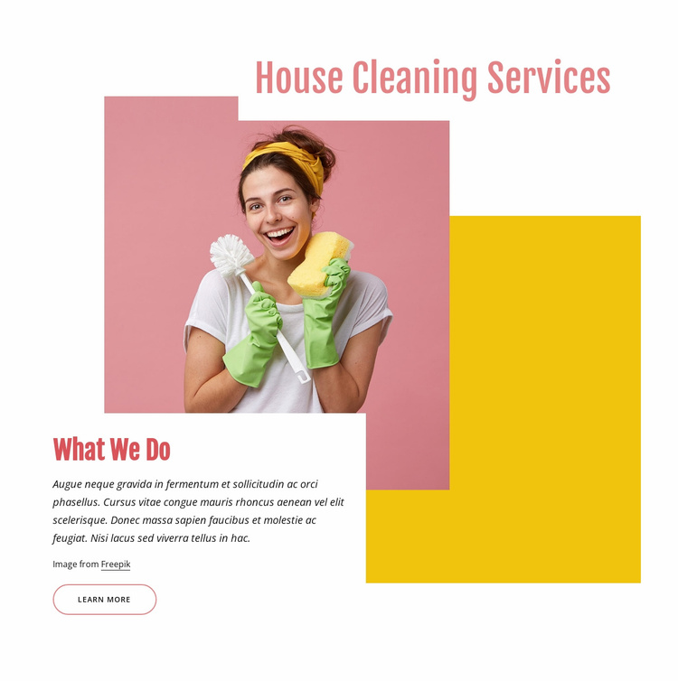 House cleaning company Landing Page