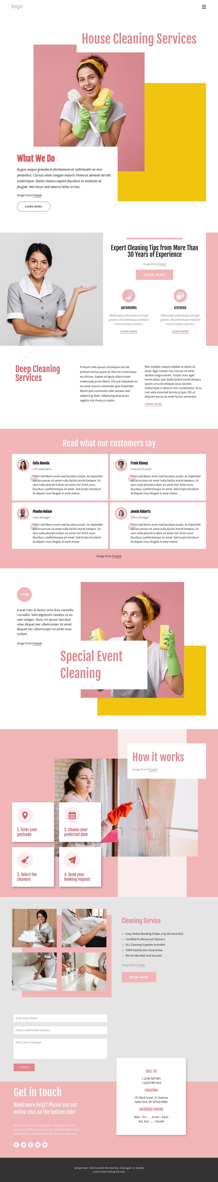 Professional customized house cleaning CSS Template