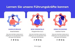 Treffen Sie Unsere Top-Führungskräfte - E-Commerce-Website