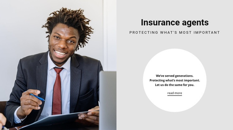 Insurance agents Elementor Template Alternative