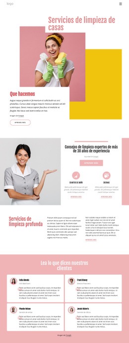 Impresionante Creador De Sitios Web Para Limpieza Profesional De La Casa Personalizada