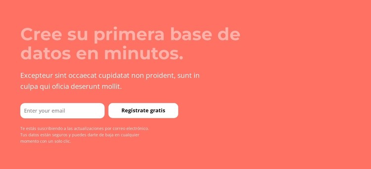 Cree su primera base de datos en minutos Plantilla CSS