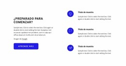 Plantilla HTML5 Exclusiva Para Texto Con Iconos Y Botón