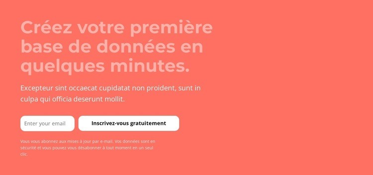 Créez votre première base de données en quelques minutes Conception de site Web