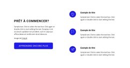 Texte Avec Icônes Et Bouton - Créateur De Sites Web Réactifs