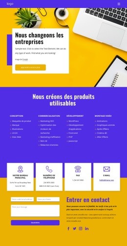 Nous Changeons Les Entreprises - HTML Builder Drag And Drop