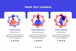 Meet Our Top Leaders - HTML Website Designer