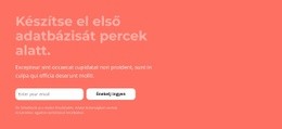 Készítse El Első Adatbázisát Percek Alatt - Modern Webhelytervezés