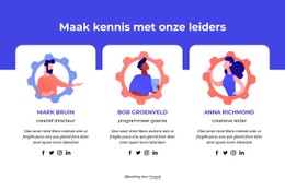 Maak Kennis Met Onze Topleiders Gratis CSS-Websitesjabloon