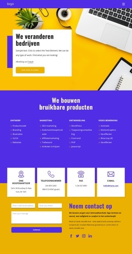 Wij Veranderen Van Bedrijf - HTML Builder Drag And Drop