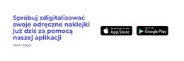Nagłówek Z Przyciskami Pobierania Aplikacji Mobilnej Szablon HTML5