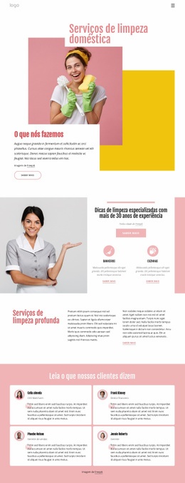 Design Do Site Para Limpeza Profissional Personalizada Da Casa