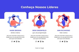 Conheça Nossos Principais Líderes - Tema WordPress Multifuncional