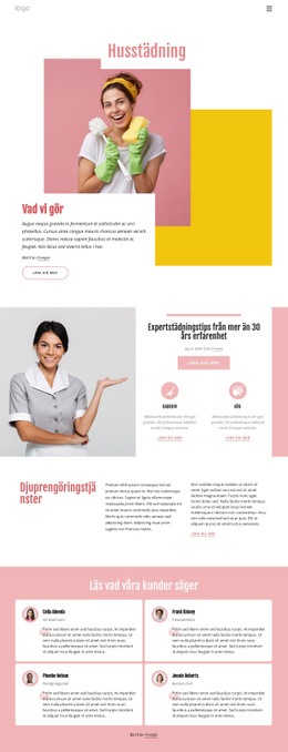 HTML5 Responsiv För Professionell Skräddarsydd Husstädning