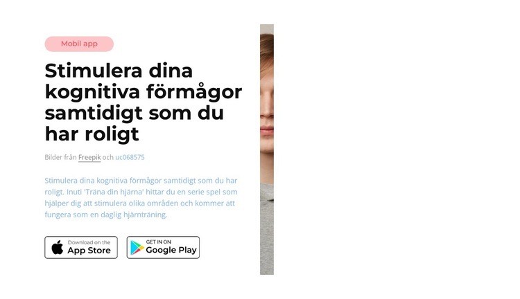 App för hjärnträning CSS -mall