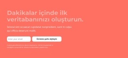 Dakikalar Içinde Ilk Veritabanınızı Oluşturun - HTML Writer