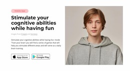 Brain Training App - Site Mockup