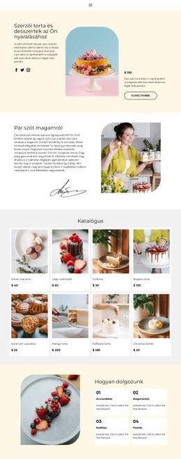 Torták Készítése Rendelésre - HTML Webhely Elrendezés