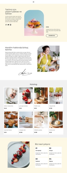 Sipariş Vermek Için Kek Yapmak - WordPress Teması