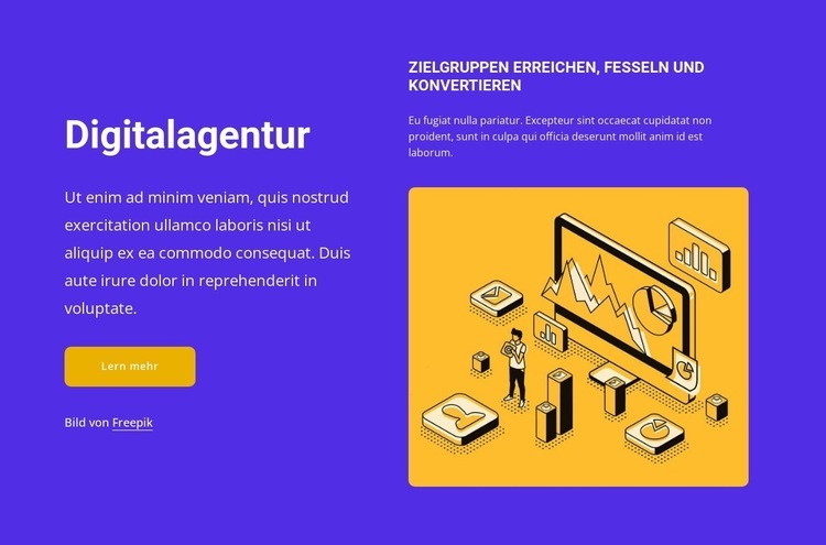 Führendes deutsches Webdesign-Unternehmen Eine Seitenvorlage