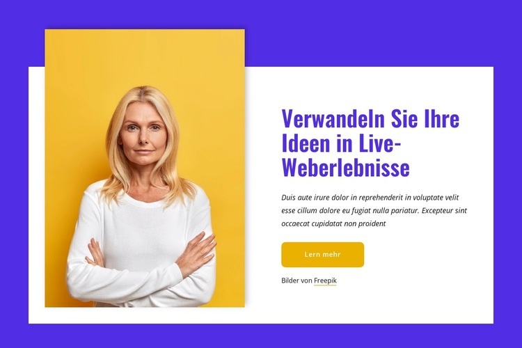 Wir sehen das Schöne im Einfachen HTML Website Builder