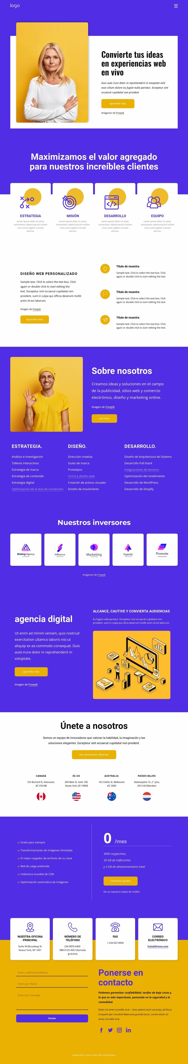 SEO y desarrollo web Plantilla Joomla