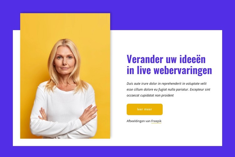 Wij zien mooi in eenvoudig CSS-sjabloon