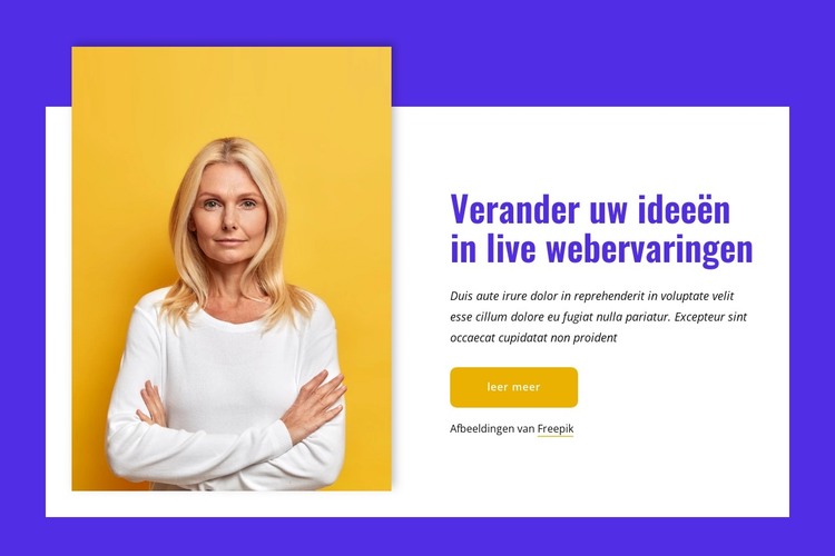 Wij zien mooi in eenvoudig HTML-sjabloon