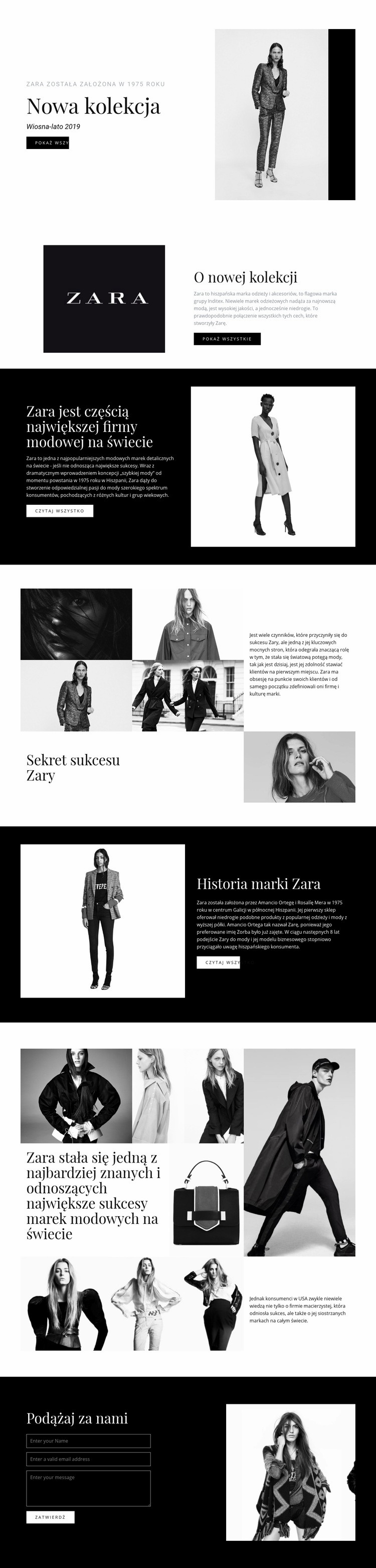 Noszenie piękna i mody Projekt strony internetowej