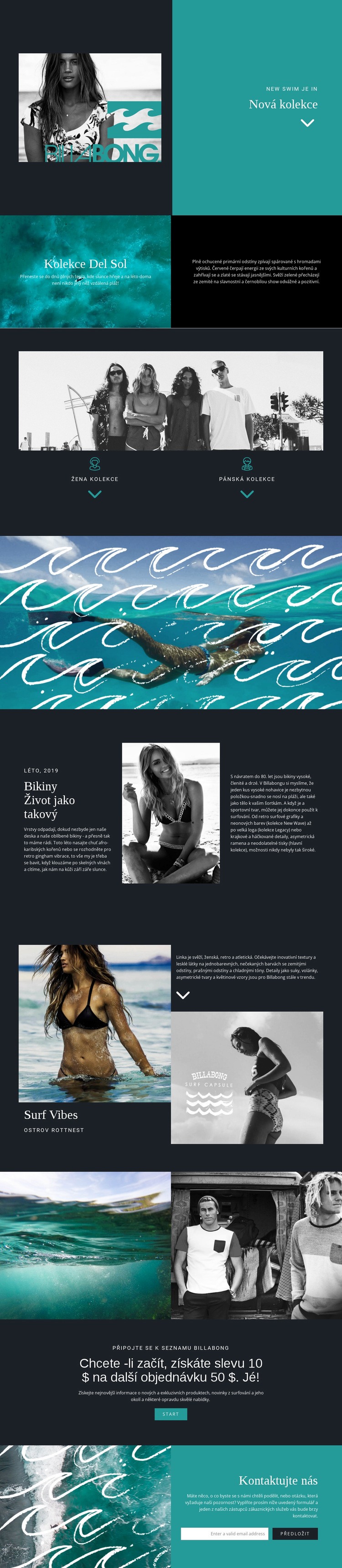 Nová kolekce plavek Šablona webové stránky
