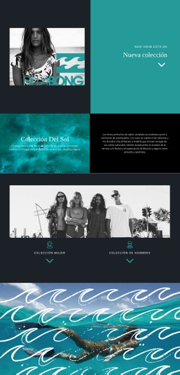 Diseño De Página HTML Para Nueva Colección De Bañadores
