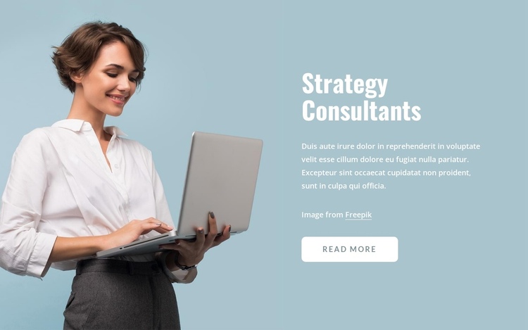 Leading advisory firm One Page Template