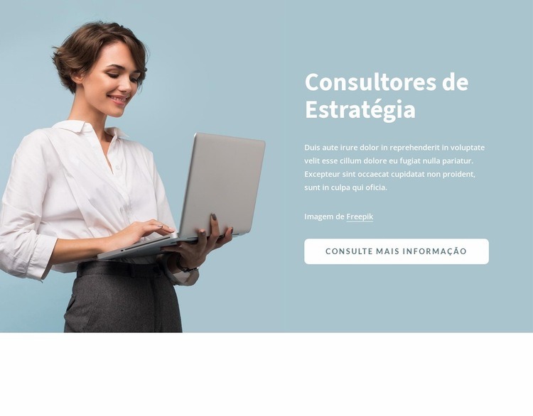 Empresa de consultoria líder Maquete do site