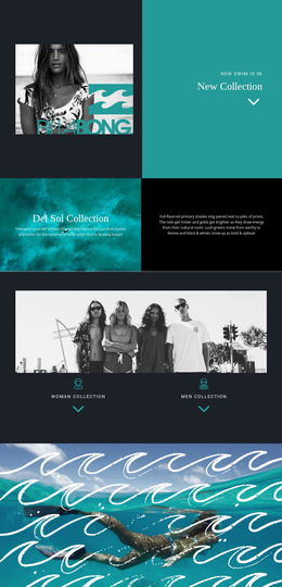 New Collection Of Swimwear - Functionality Website Builder