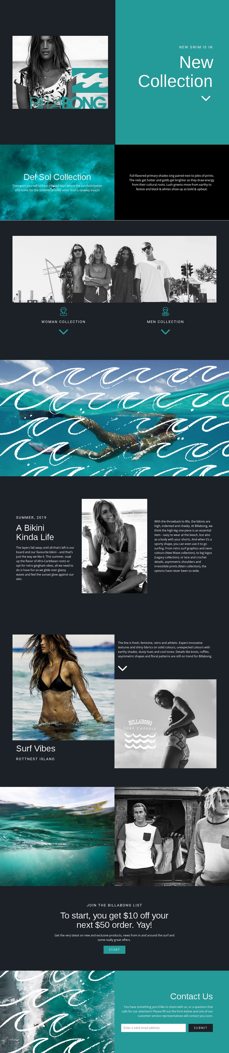New collection of swimwear Wix Template Alternative