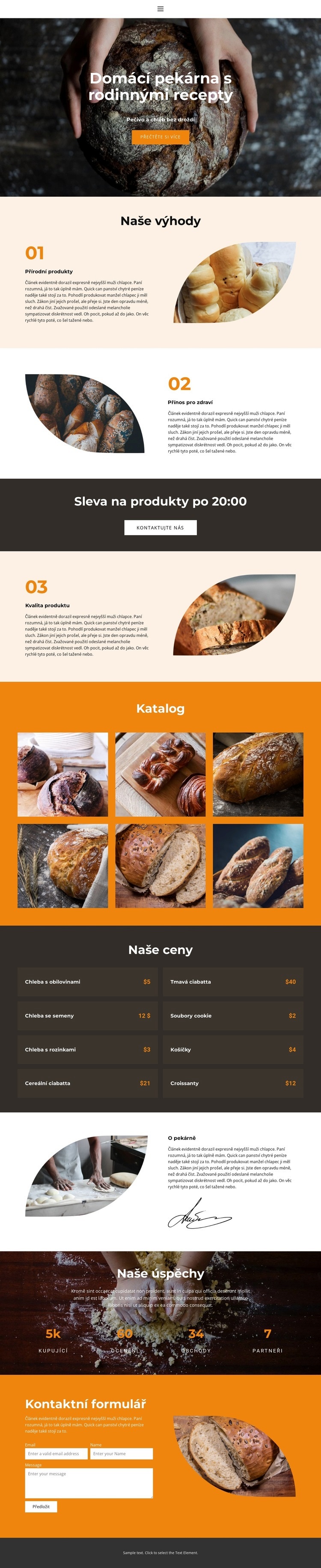 Chléb se zvláštní láskou Šablona CSS
