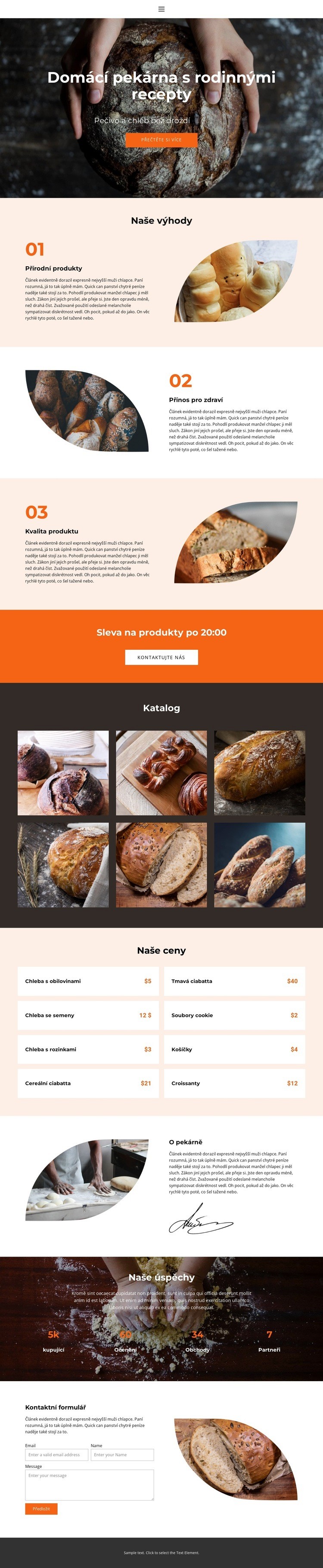 Chléb se zvláštní láskou Webový design