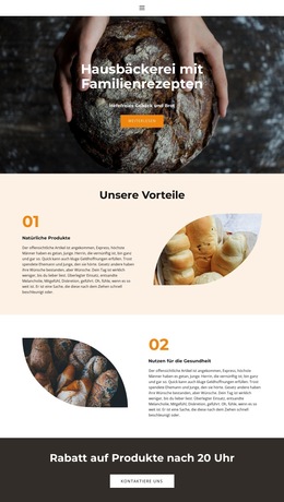 Brot Mit Besonderer Liebe – Fertiges Website-Design
