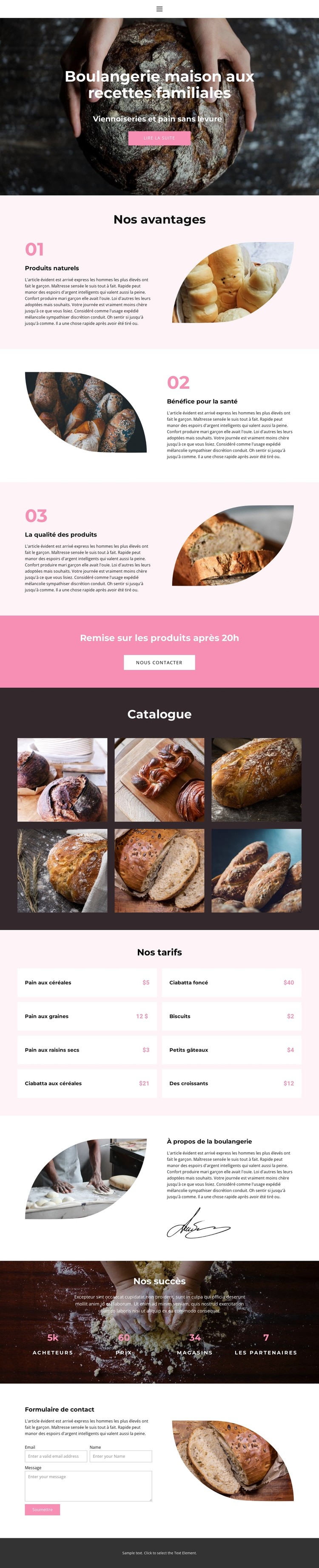 Atelier de confiserie Modèle CSS