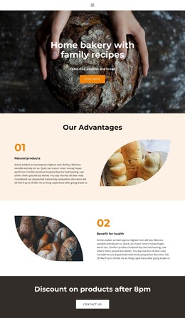 Bread With Special Love - Site Template